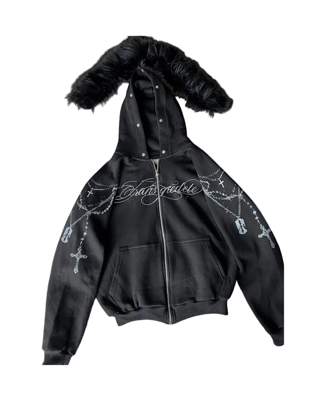 'ROSARY' FUR HOODIE