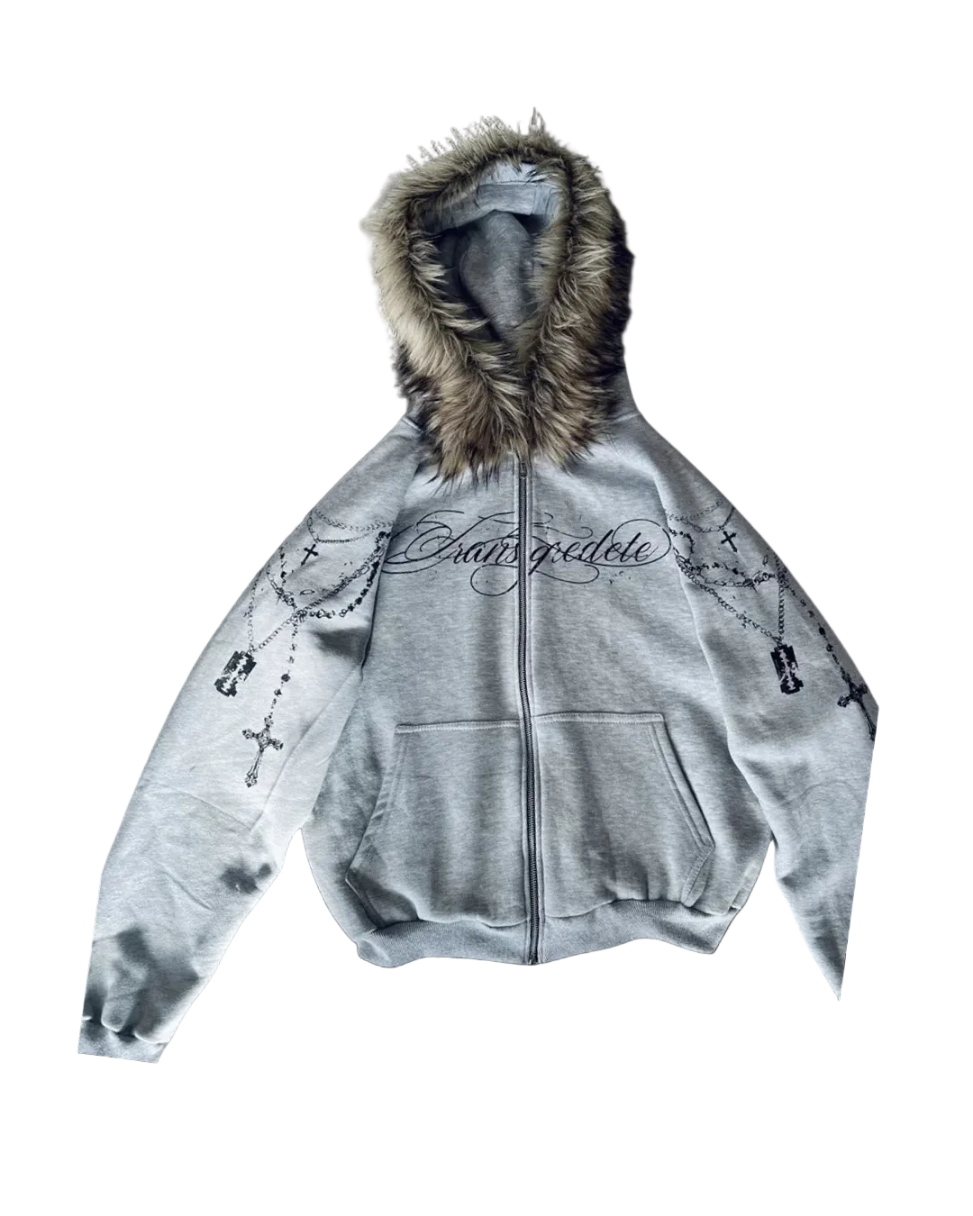 'ROSARY' FUR HOODIE