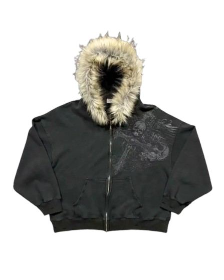 'ARCTIC EYES' FUR HOODIE