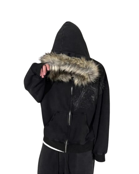 'ARCTIC EYES' FUR HOODIE